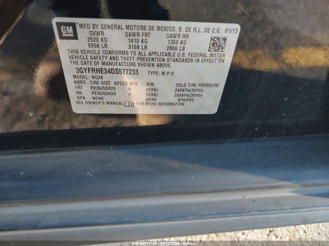 2013 CADILLAC SRX 3GYFNHE34DS577233 Photo 8