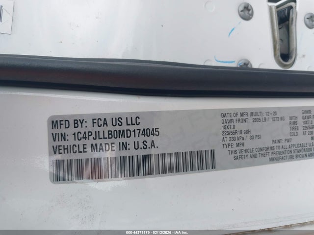 2021 JEEP CHEROKEE 1C4PJLLB0MD174045 Photo 8