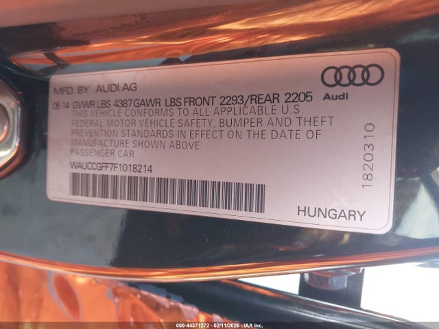 2015 AUDI A3 WAUCCGFF7F1018214 Photo 8