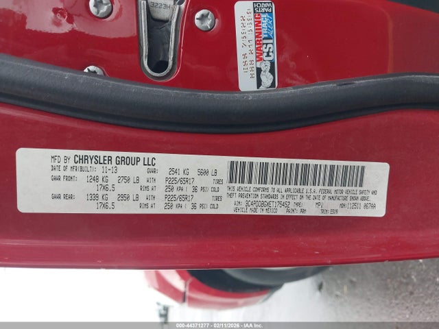 Dodge Journey Sxt 2014 3C4PDDBGXET175452 Image 9