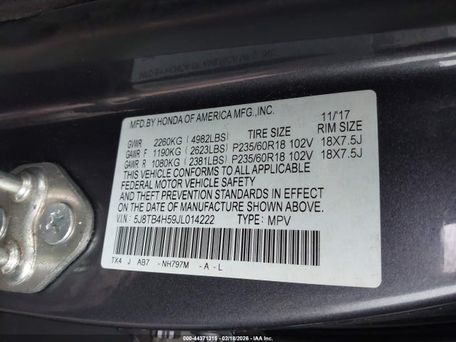 2018 ACURA RDX 5J8TB4H59JL014222 Photo 8