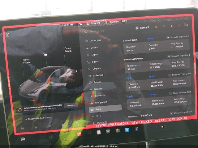 5YJYGDEF9LF005044 Tesla Model Y