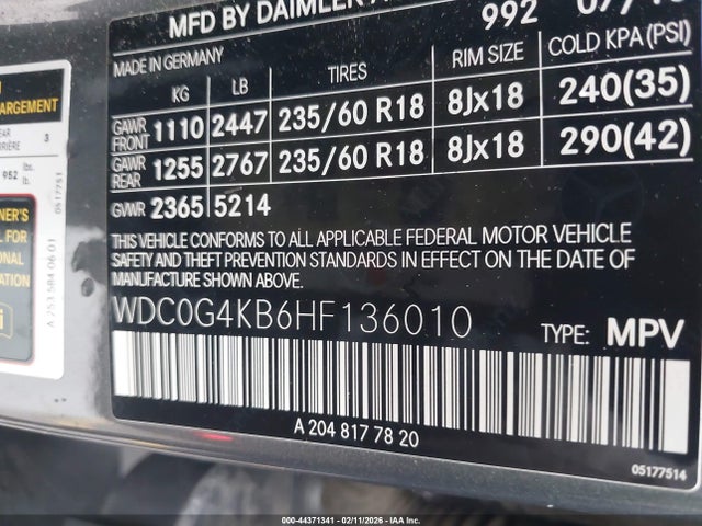 WDC0G4KB6HF136010 Mercedes-Benz Glc 300 4matic