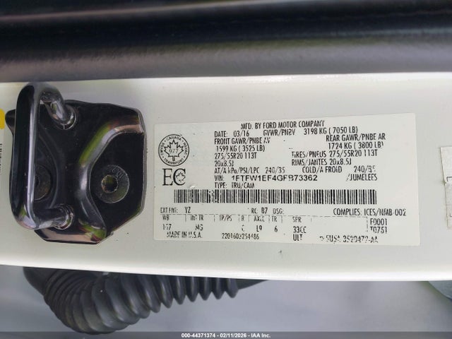 Ford F-150 Xlt 2016 1FTFW1EF4GFB73362 Image 9
