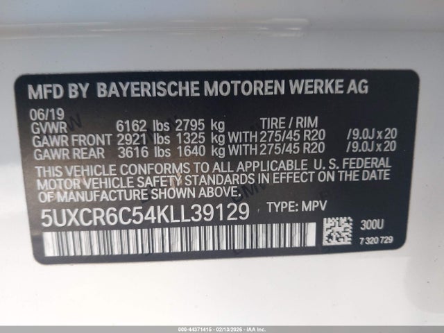 5UXCR6C54KLL39129 BMW X5 Xdrive40i