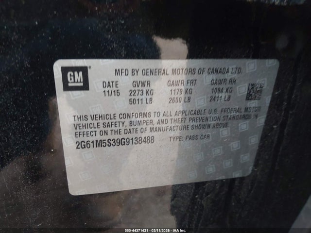 2016 CADILLAC XTS 2G61M5S39G9138488 Photo 8