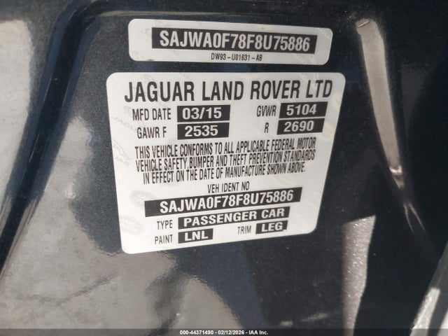 2015 JAGUAR XF SAJWA0F78F8U75886 Photo 8
