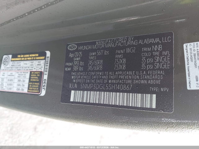 Hyundai Santa Fe Xrt 2025 5NMP3DGL5SH140867 Image 9