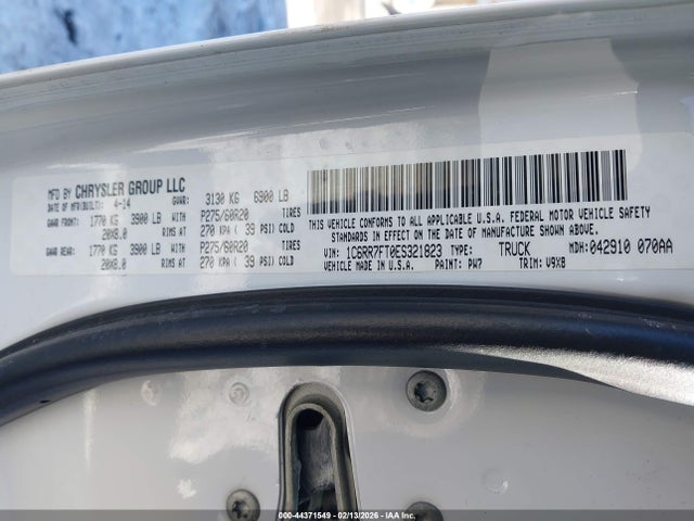 2014 Ram 1500 Express მანქანა იყიდება აუქციონზე, vin: 1C6RR7FT0ES321823, აუქციონის ნომერი: 44371549