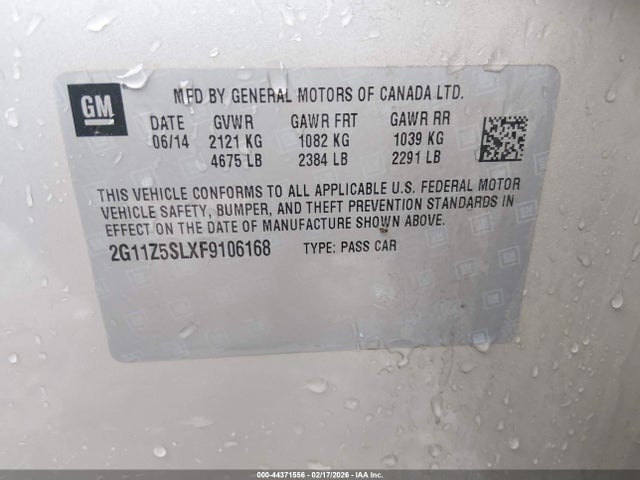 2G11Z5SLXF9106168 Chevrolet IMPALA LS