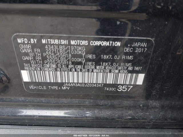 2018 MITSUBISHI OUTLANDER SPORT JA4AR3AU2JZ034347 Photo 8