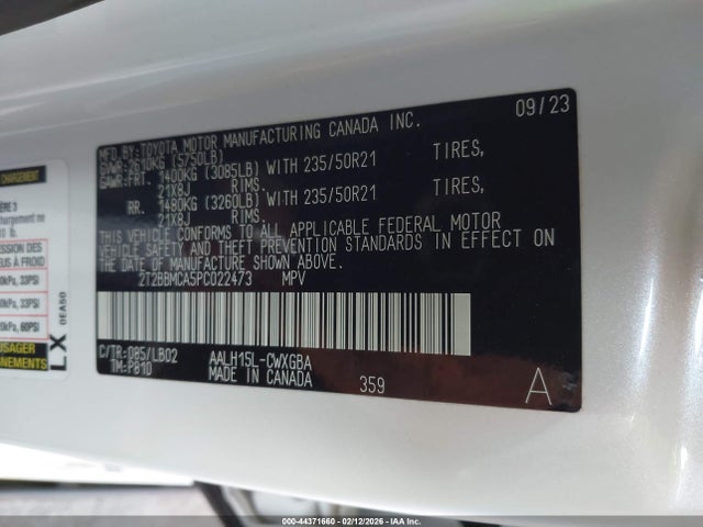 2023 LEXUS RX 350H 2T2BBMCA5PC022473 Photo 8