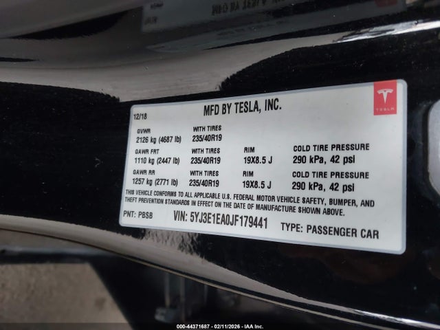 2018 TESLA MODEL 3 5YJ3E1EA0JF179441 Photo 8