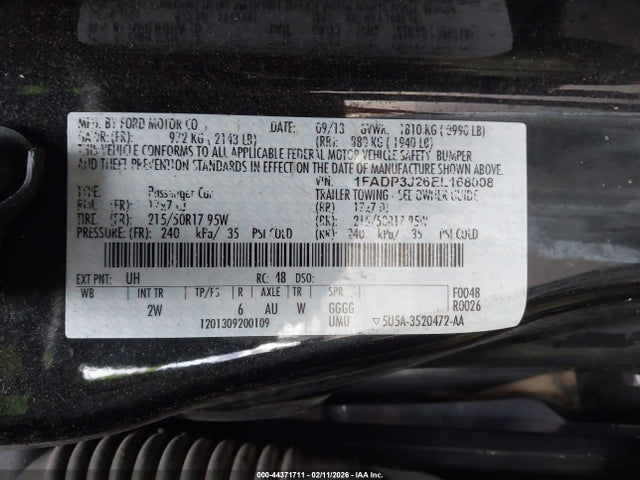 Ford Focus Titanium 2014 1FADP3J26EL168008 Image 9