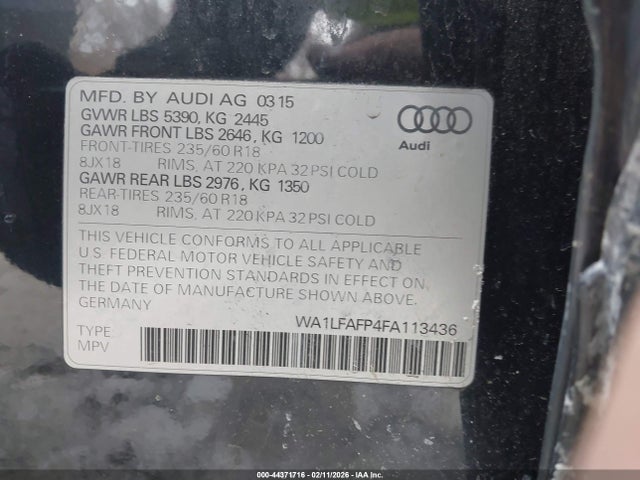 2015 AUDI Q5 WA1LFAFP4FA113436 Photo 8