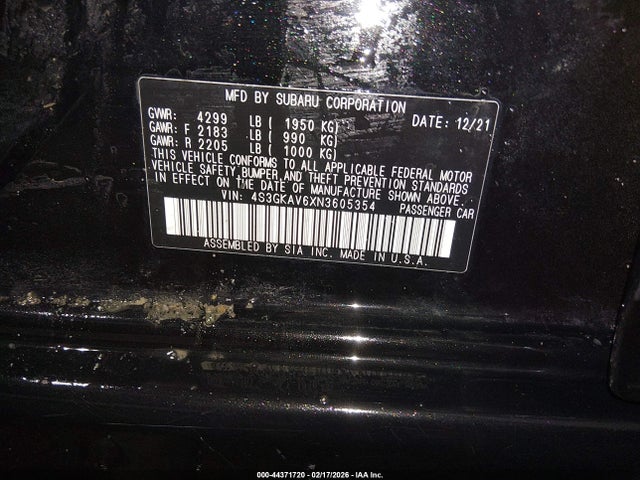 4S3GKAV6XN3605354 Subaru Impreza Premium