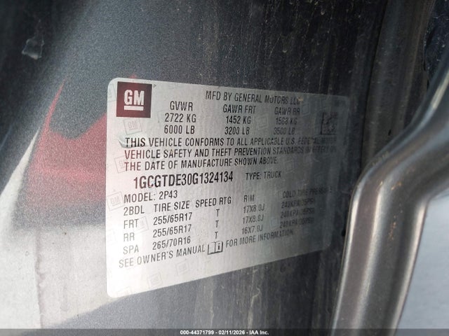 1GCGTDE30G1324134 Chevrolet Colorado Z71