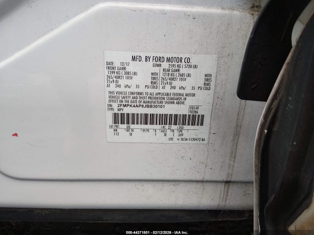 2018 FORD EDGE 2FMPK4AP8JBB30101 Photo 8