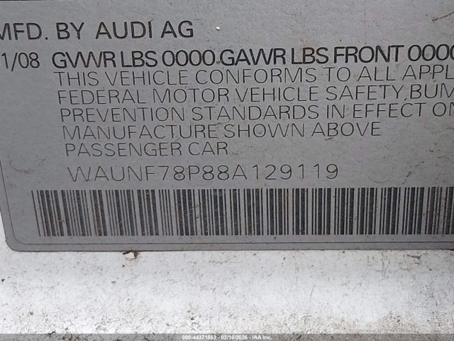 2008 AUDI A3 WAUNF78P88A129119 Photo 8