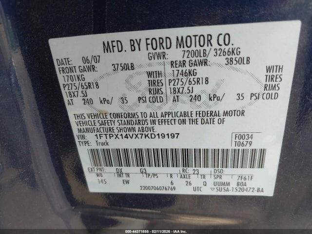 2007 FORD F-150 1FTPX14VX7KD19197 Photo 8