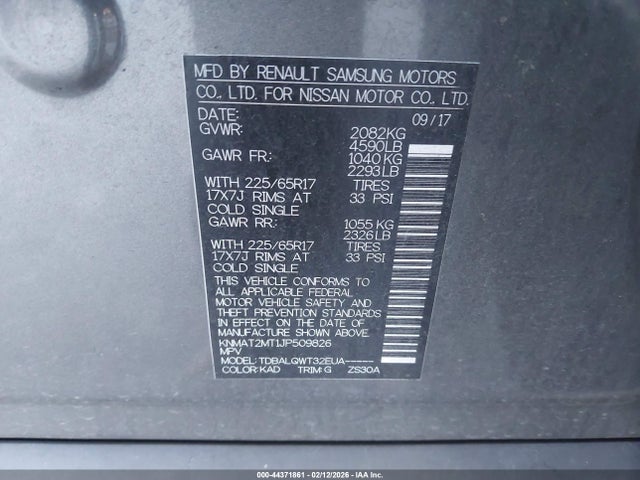 Nissan ROGUE SV 2018 KNMAT2MT1JP509826 Image 9