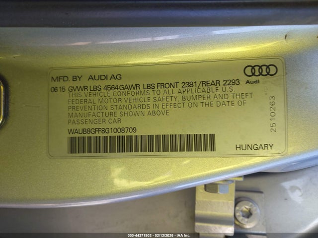 2016 AUDI A3 WAUB8GFF8G1008709 Photo 8