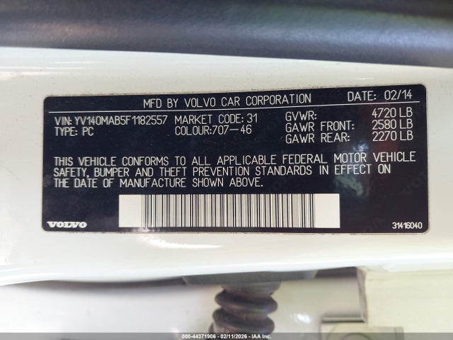 Volvo S80 T5 2015 YV140MAB5F1182557 Image 9