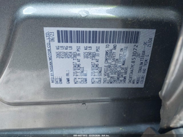 Aukcja sprzedaży 2023 Nissan Rogue S Fwd, vin: 5N1BT3AA7PC853072, numer aukcji: 44371913