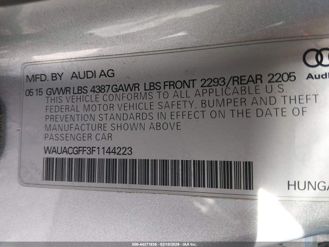 2015 AUDI A3 WAUACGFF3F1144223 Photo 8