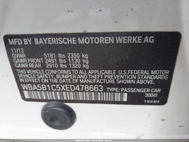 WBA5B1C5XED478663 BMW 535i