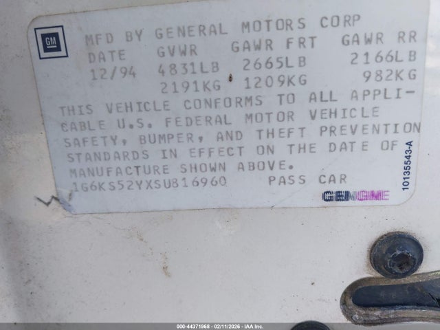 1995 CADILLAC SEVILLE 1G6KS52YXSU816960 Photo 8