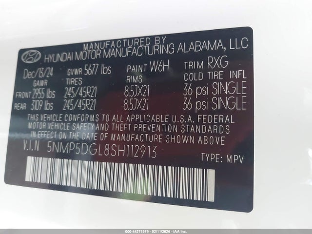 2025 HYUNDAI SANTA FE 5NMP5DGL8SH112913 Photo 8