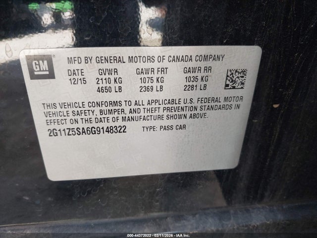 2G11Z5SA6G9148322 Chevrolet IMPALA LS