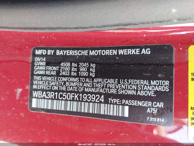 2015 BMW 435I WBA3R1C50FK193924 Photo 8