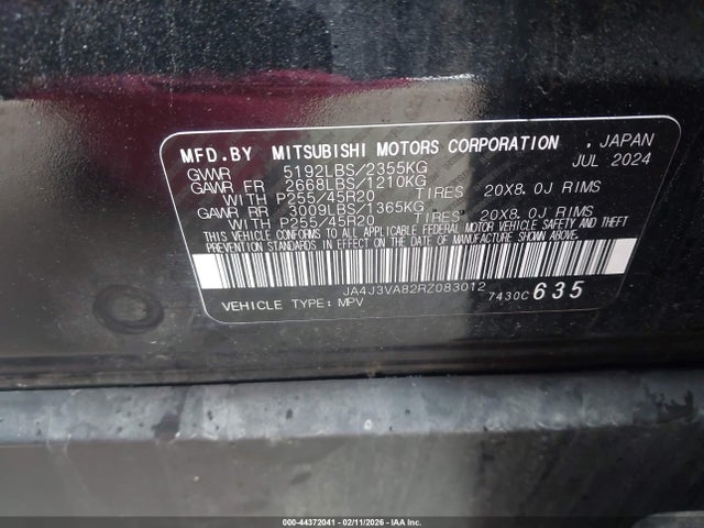 2024 MITSUBISHI OUTLANDER JA4J3VA82RZ083012 Photo 8