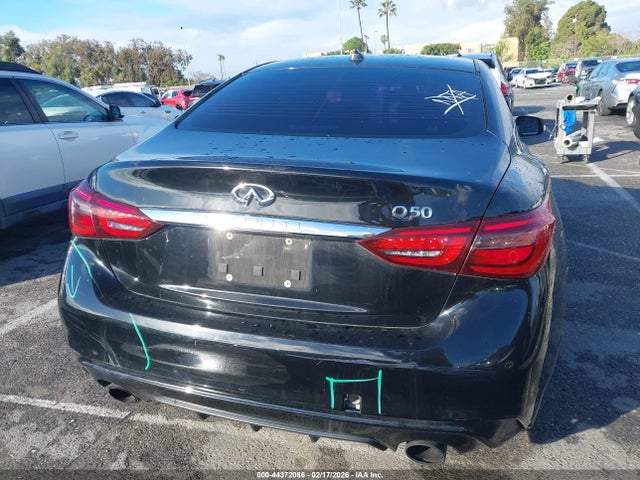 2018 Infiniti Q50 3.0t Luxe მანქანა იყიდება აუქციონზე, vin: JN1EV7AP9JM592359, აუქციონის ნომერი: 44372086