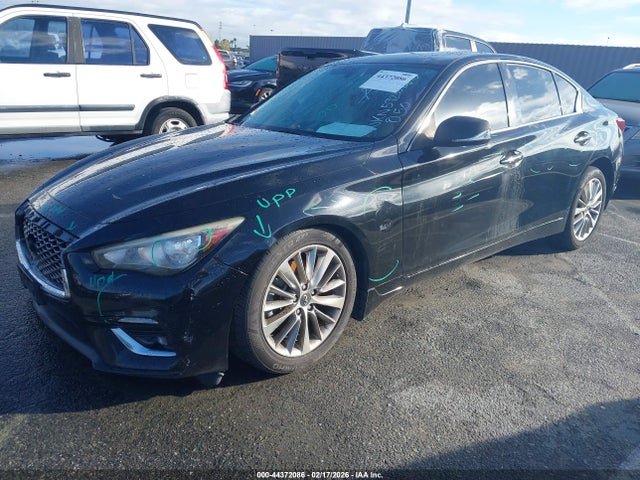 2018 Infiniti Q50 3.0t Luxe მანქანა იყიდება აუქციონზე, vin: JN1EV7AP9JM592359, აუქციონის ნომერი: 44372086