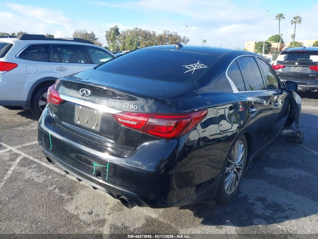 2018 Infiniti Q50 3.0t Luxe მანქანა იყიდება აუქციონზე, vin: JN1EV7AP9JM592359, აუქციონის ნომერი: 44372086