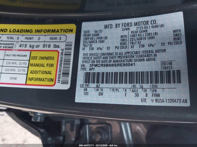 3FMCR9BN8SRE90041 Ford Bronco Sport Big Bend