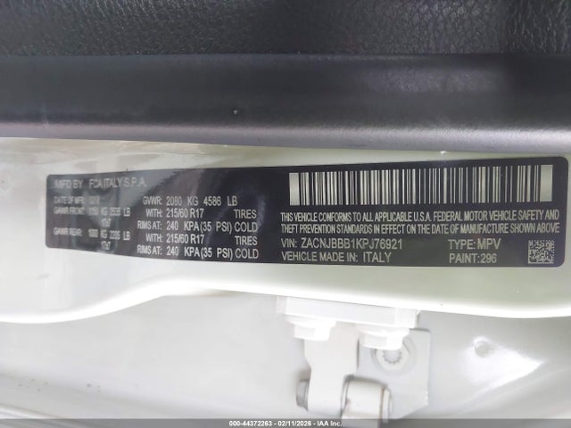 2019 JEEP RENEGADE ZACNJBBB1KPJ76921 Photo 8