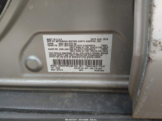 2015 MITSUBISHI OUTLANDER SPORT 4A4AP3AU2FE005711 Photo 8