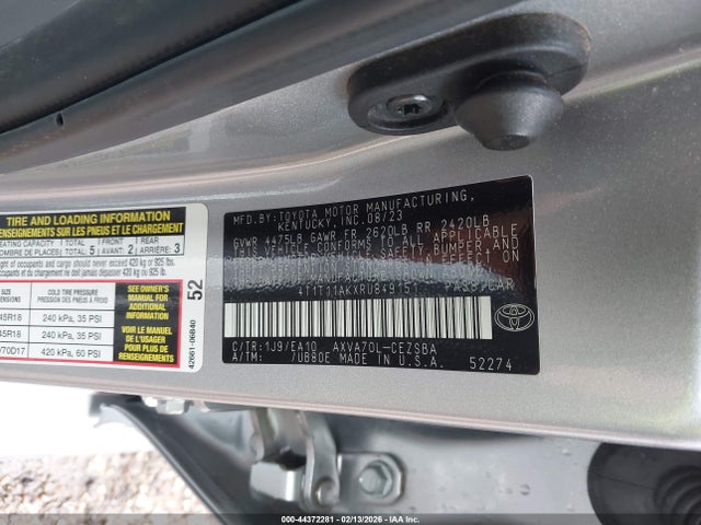 4T1T11AKXRU849151 Toyota CAMRY SE