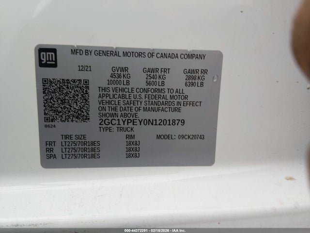 2GC1YPEY0N1201879 Chevrolet Silverado 2500hd 4wd Standard Bed Ltz