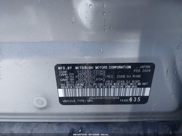 2024 MITSUBISHI OUTLANDER JA4J4VA81RZ053254 Photo 8