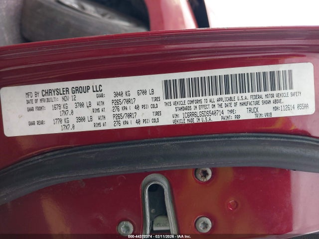 2013 RAM 1500 1C6RR6LG5DS540714 Photo 8