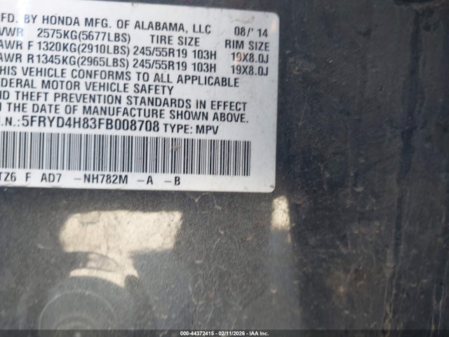 Продаж на аукціоні авто 2015 Acura Mdx Advance Pkg W/entertainment Pkg, vin: 5FRYD4H83FB008708, номер лоту: 44372415