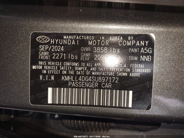 44372472 :رقم المزاد ، KMHLL4DG4SU897172 vin ، 2025 Hyundai Elantra Se مزاد بيع