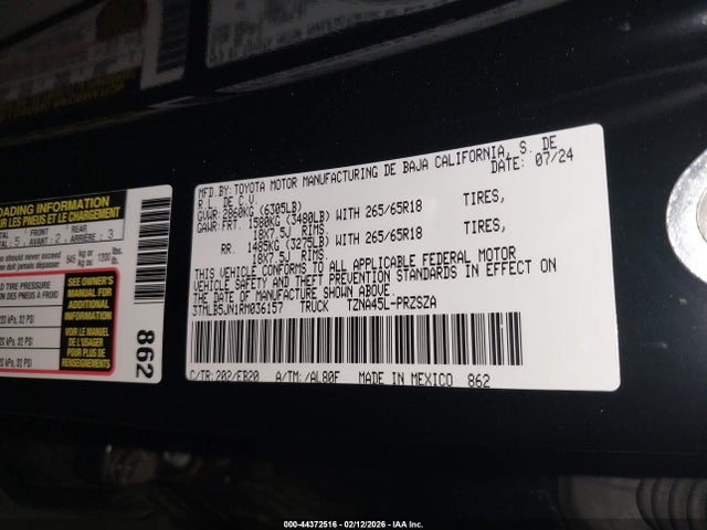 Toyota Tacoma Limited 2024 3TMLB5JN1RM036157 Image 9