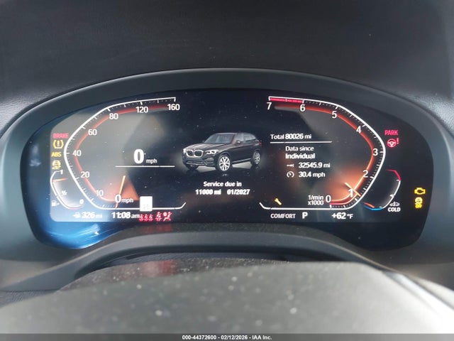 2021 Bmw X3 Sdrive30i მანქანა იყიდება აუქციონზე, vin: 5UXTY3C05M9E50801, აუქციონის ნომერი: 44372600