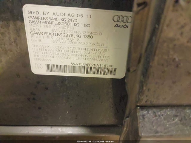 2011 AUDI Q5 WA1LFAFP7BA118740 Photo 8